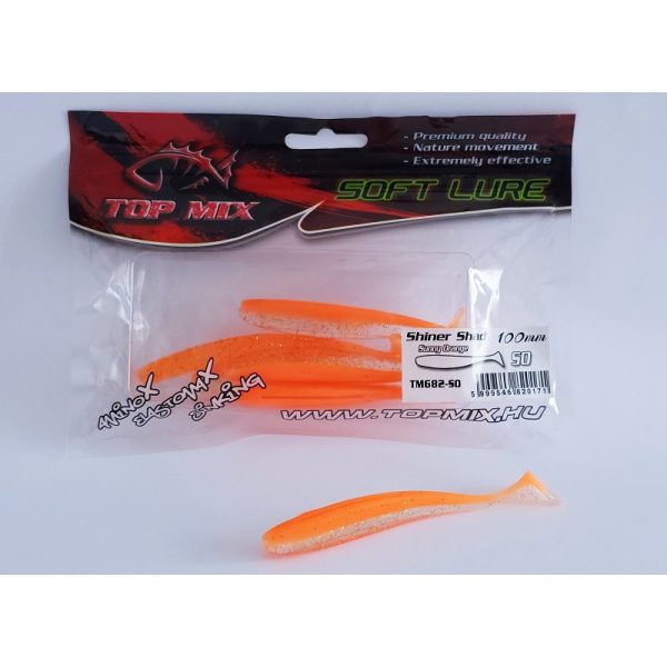Top Mix Shiner Shad Sunny Orange 10,0cm Plastová Nástraha 6ks
