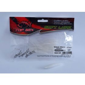   Top Mix Shiner Worm White Pearl 6,0cm Plastová Červová Nástraha 10ks