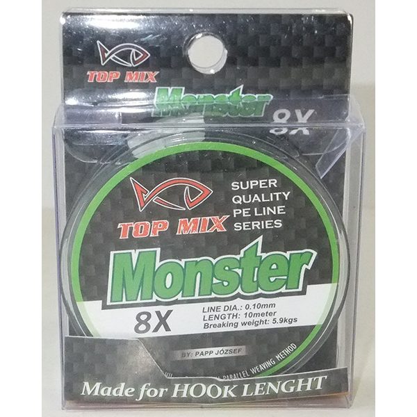 Top Mix X8 Monster 0,10mm 10m Pletená nadväzcová šnúra