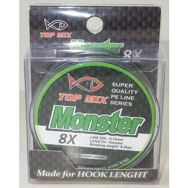 Top Mix X8 Monster 0,12mm 10m Pletená nadväzcová šnúra