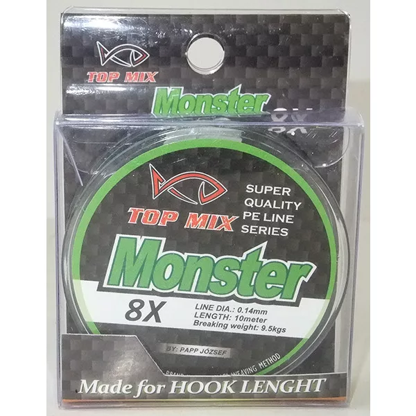 Top Mix X8 Monster 0,14mm 10m Pletená nadväzcová šnúra