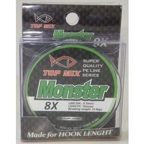 Top Mix X8 Monster 0,16mm 10m Pletená nadväzcová šnúra