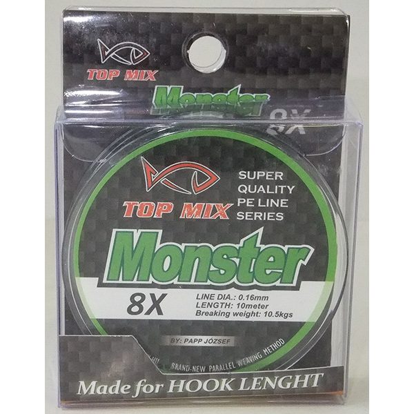 Top Mix X8 Monster 0,16mm 10m Pletená nadväzcová šnúra