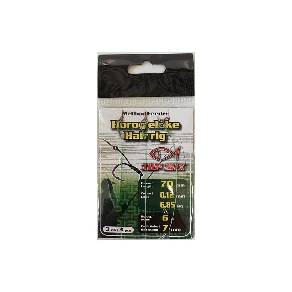 Top Mix Očkový, s protihrotom, pletený predviazaný háčik, veľkosť 6, s nástrahovým tŕňom 3ks