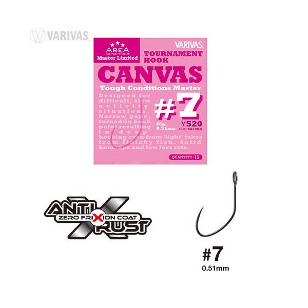 Varivas Super Trout Area Tournament Canvas #7 Tough Condition Master Bezprotihrotový Háčik 15ks