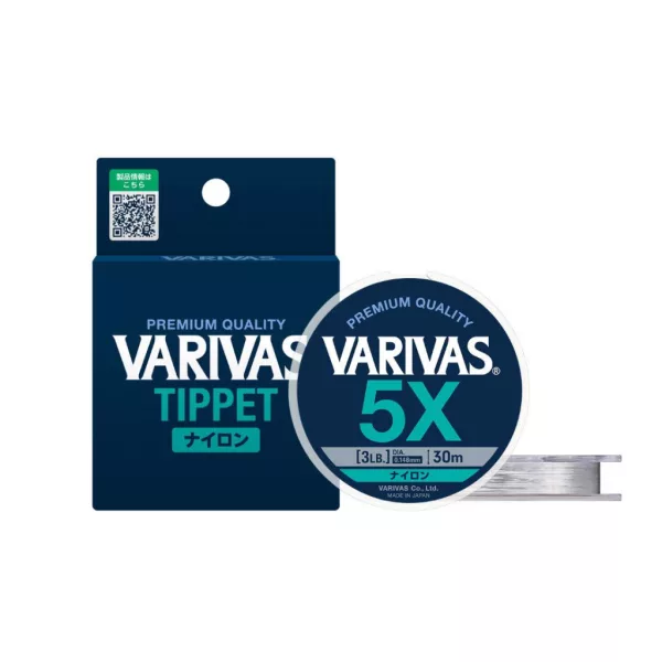 Varivas Tippet Nylon 6X 30m 0,128mm 2,5lb Muchársky nadväzec