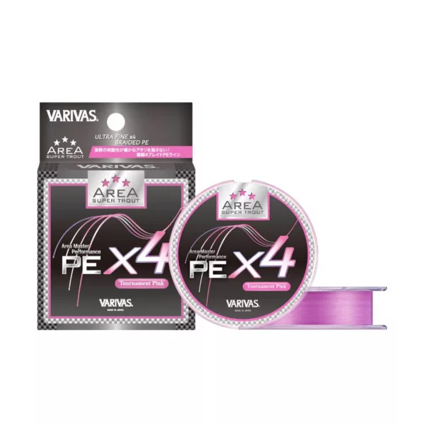 Varivas Super Trout Area PE X4 Tournament Pink #0,15 75m 4lb Pletená hlavná šnúra