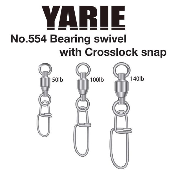 Yarie 554 Crosslock Bearing Swivel 100lb Obratlík 3ks