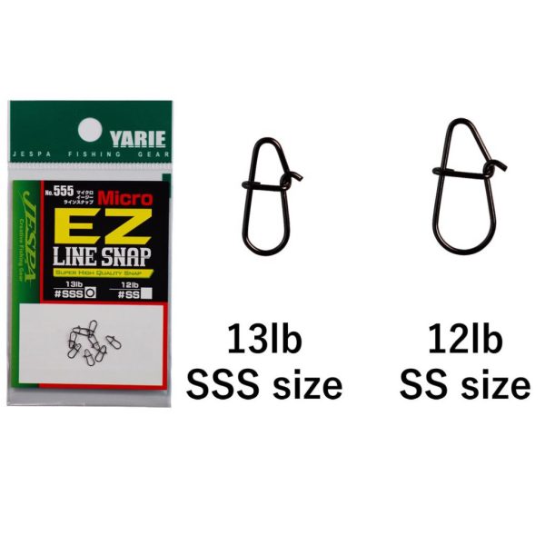 Yarie 555 Micro Ez Line Snap 13lb SSS Karabínka 8ks