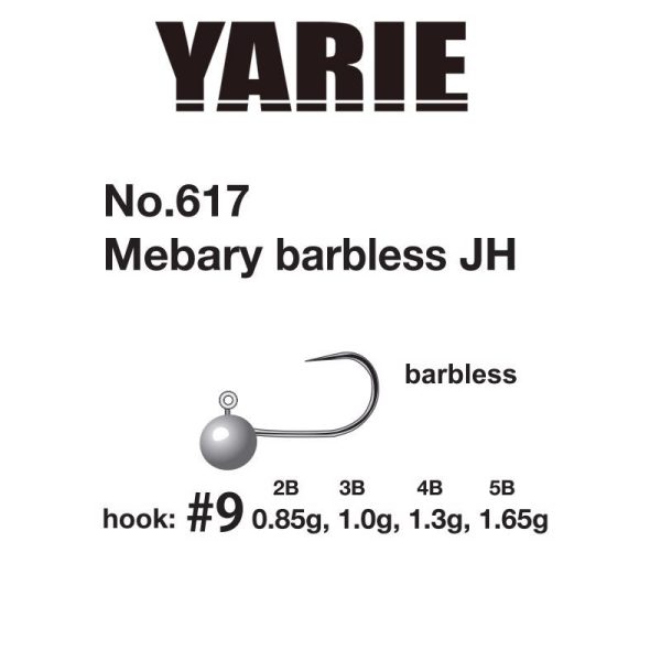 Yarie 617 Mebary Barbless 9 0,85gr Jig Hlava 5ks