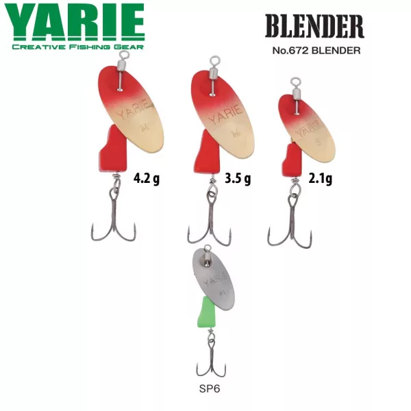 Yarie 672 Blender 3,5gr SP6 Silver Chart Rotačka