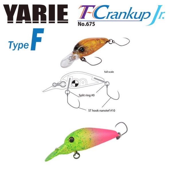 Yarie 675 T-Crankup Jr Type F 2,8cm 1,8gr C34 Go Go Chart Wobler