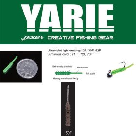   Yarie Amibaits 691 2,3cm 50F Salmon/Black Glitter Gumená Návnada 14ks