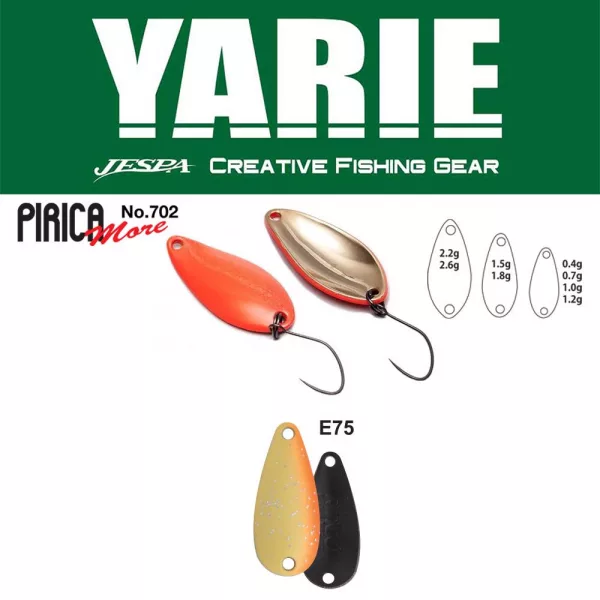 Yarie 702 Pirica More 1,5gr E75 Orange Peel Lyžicová Nástraha
