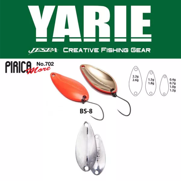 Yarie 702 Pirica More 2,2gr BS-8 Silver Lyžicová Návnada