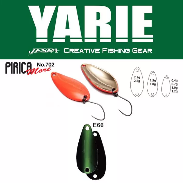 Yarie 702 Pirica More 2,2gr E66 Fits Green Lyžičkový vobler
