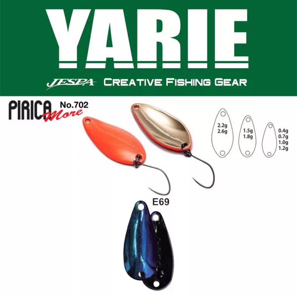 Yarie 702 Pirica More 2,2gr E69 Fire Blue Lopatka