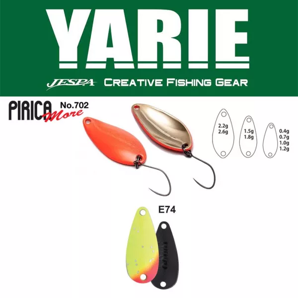 Yarie 702 Pirica More 2,2gr E74 Lemon Squash Lyžičková nástraha