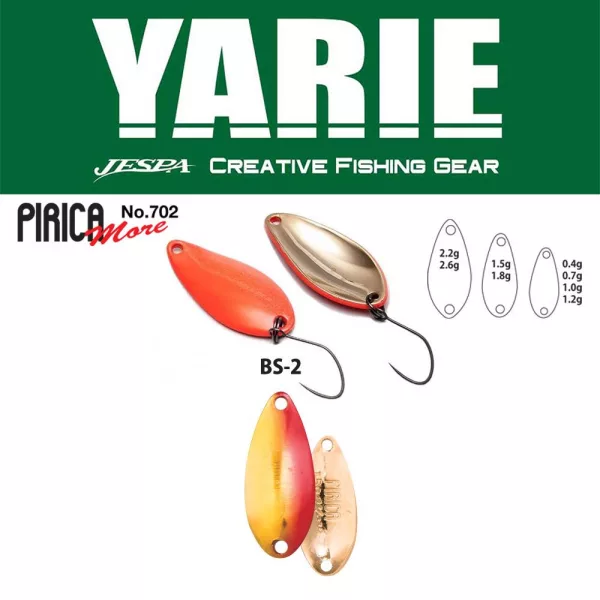 Yarie 702 Pirica More 2,6gr BS-2 Red/Gold Lyžica Vobler