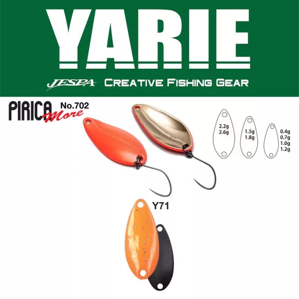 Yarie 702 Pirica More 2,6gr Y71 Orange Lyžica Voblér