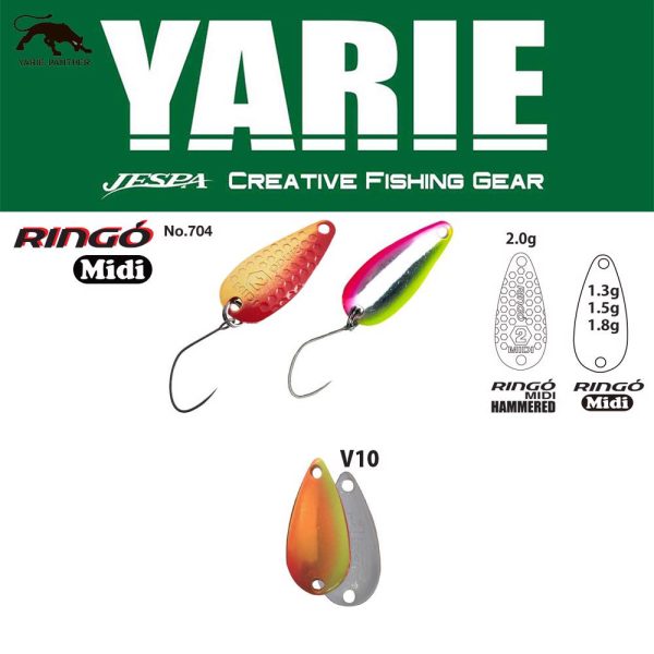 Yarie 704 Ringo Midi 1,8gr V10 Mix Orange Lyžička Vobler