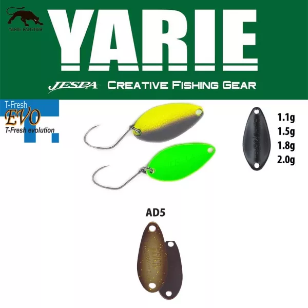 Yarie 710T T-Fresh Evo 1,1gr AD5 Algae Lyžica Voblér
