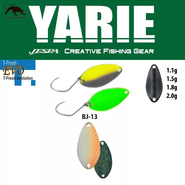 Yarie 710T T-Fresh Evo 1,1gr BJ-13 Shigeo Lyžičková trblietka