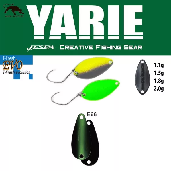 Yarie 710T T-Fresh Evo 1,5gr E66 Fits Green plandavka