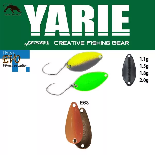 Yarie 710T T-Fresh Evo 1,5gr E68 Caramel Gold Lyžicová Návnada