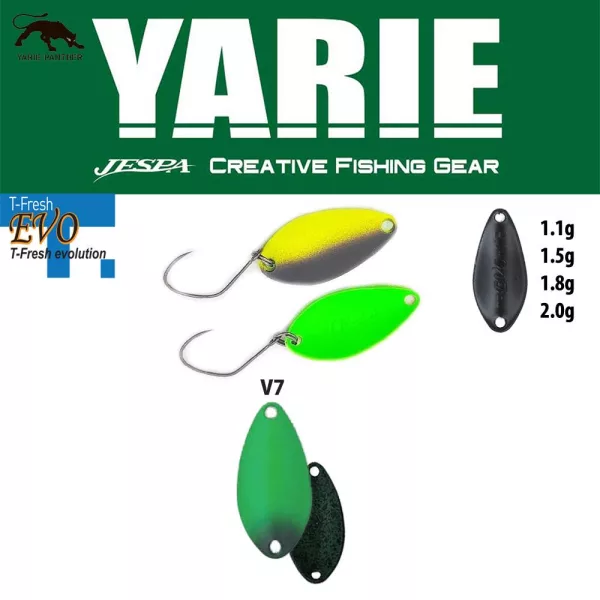 Yarie 710T T-Fresh Evo 1,5gr V7 Olive Mint lyžičková nástraha