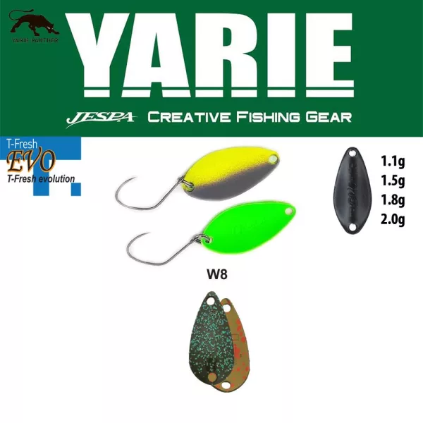 Yarie 710T T-Fresh Evo 1,5gr W8 Iwadatami Lyžica Blikač