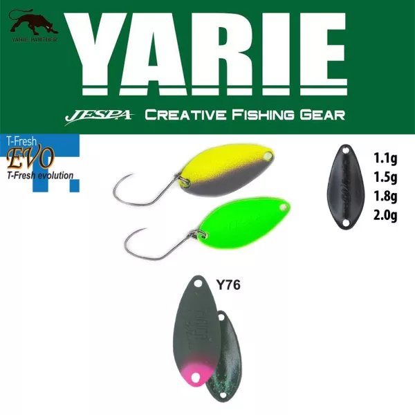 Yarie 710T T-Fresh Evo 1,5gr Y76 Olive/Pink Tail Lyžicová Nástraha