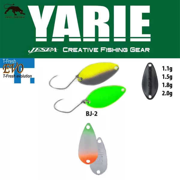 Yarie 710T T-Fresh Evo 1,8gr BJ-2 Carter Lyžica Vobler