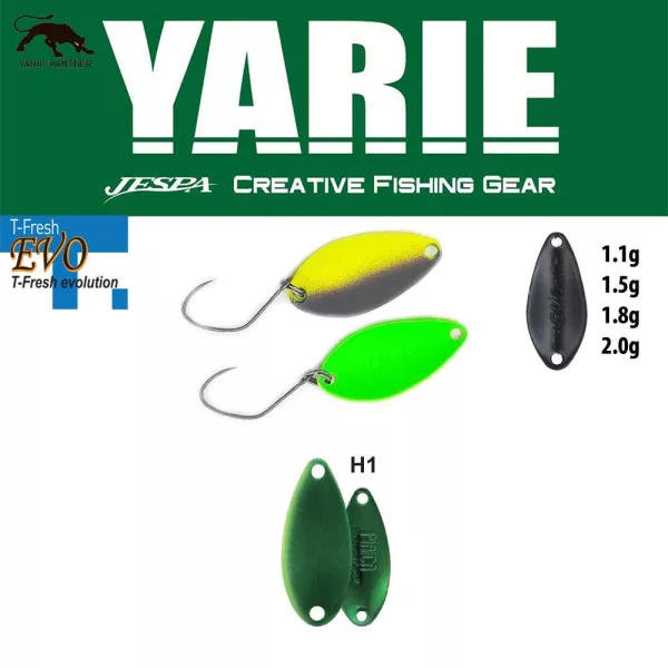 Plandavka Yarie 710T T-Fresh Evo 1,8gr H1 Green Metallic