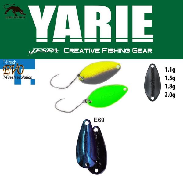 Yarie 710T T-Fresh Evo 2,0gr E69 Fire Blue Lyžičkový Wobler