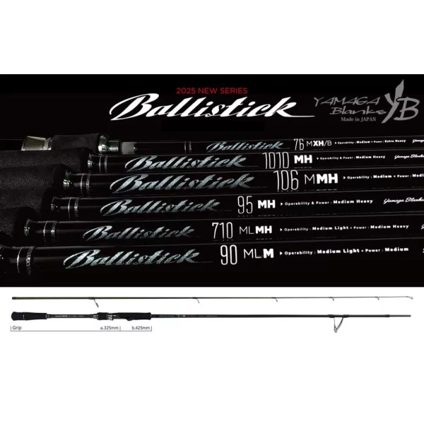 Yamaga Blanks Ballistick 710ML-MH 2,394m 2-40gr Fuji Sic K Titanium 2 Részes Pergető Bot