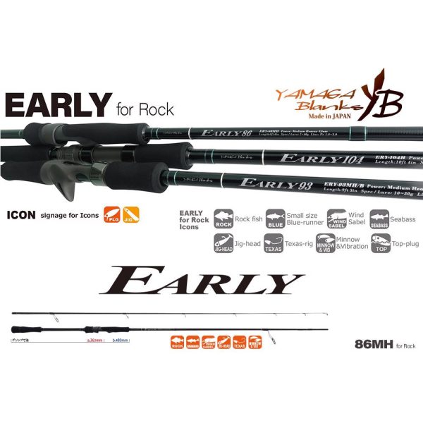 Yamaga Blanks Early Rock 86MH 2,59m 7-40gr 2-dielny prívlačový prút