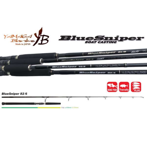 Yamaga Blanks Blue Sniper 82/6 2,50m 50-150gr 2-dielny Prívlačový Prút
