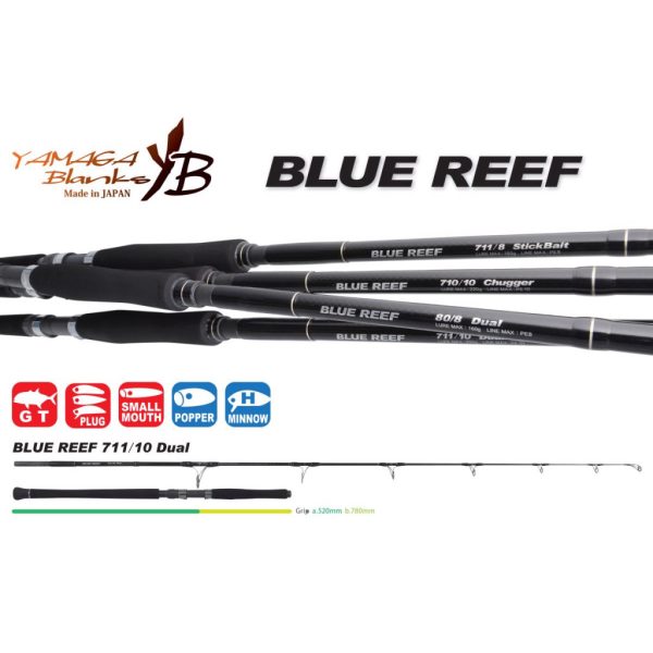 Yamaga Blanks Blue Reef GT 711/10 Dual 2,47m 220gr 2-dielny prút na prívlač