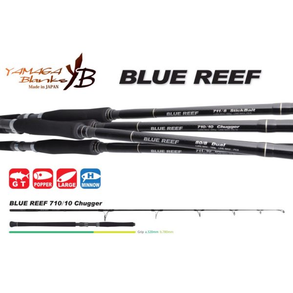 Yamaga Blanks Blue Reef GT 710/10 Chugger 2,41m 220gr 2-dielny prút na prívlač