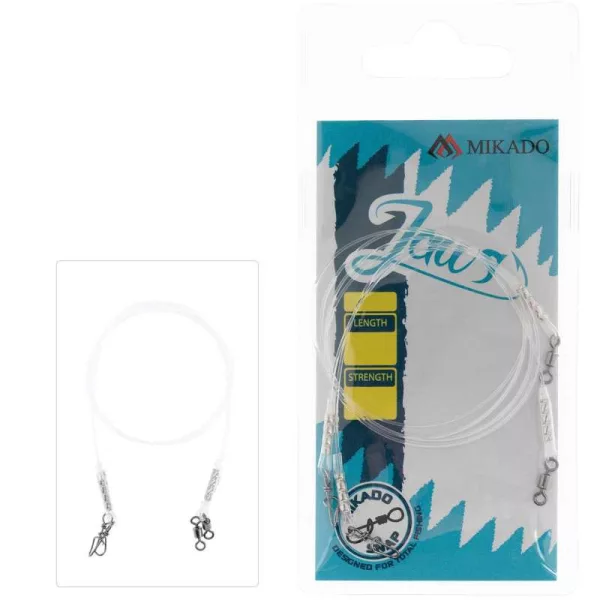 Mikado Jaws Fluorocarbon 35cm 15kg Drapcová Nadväzec 2ks